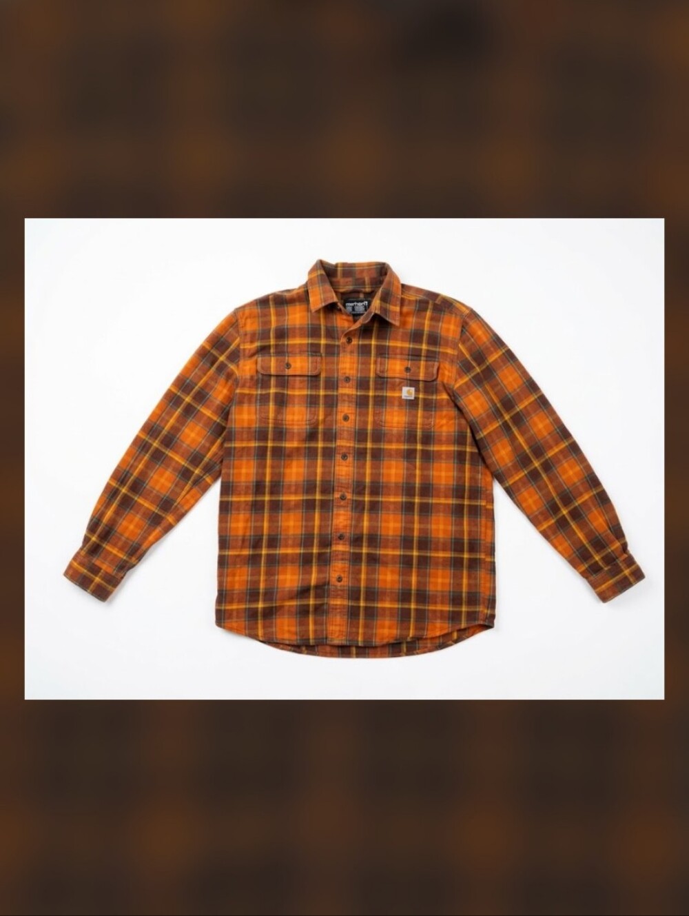 Carhartt Heavyweight Oversized Plaid Flannel Jacket Men's Large Tall